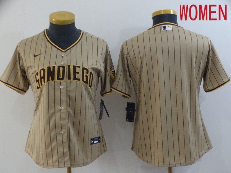 Women San Diego Padres Blank brown Game 2021 Nike MLB Jerseys->houston astros->MLB Jersey
